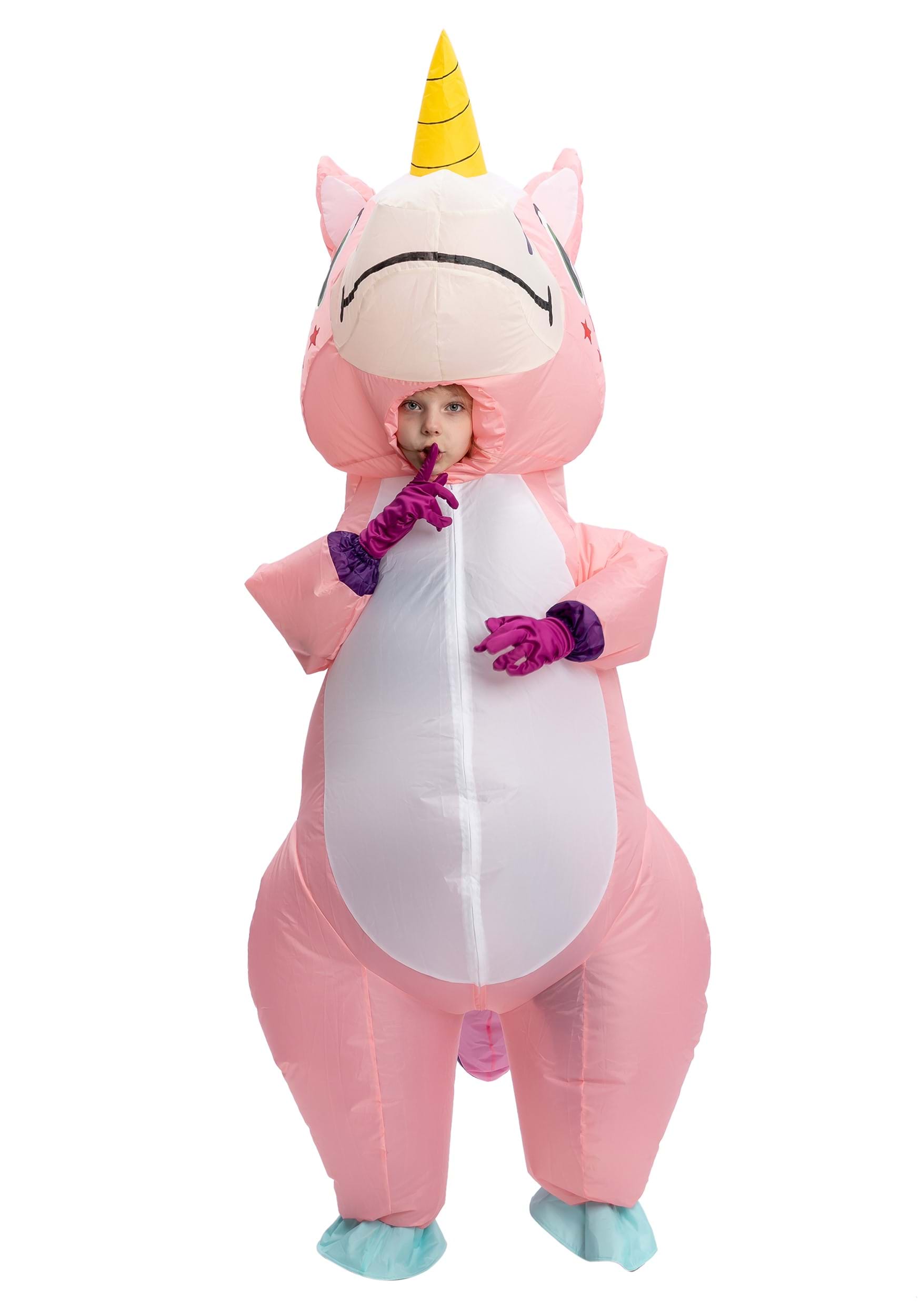 Inflatable Pink Unicorn Costume For A Child