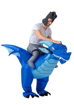 Inflatable Adult Blue Dragon Ride On Costume