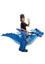 Inflatable Kids Blue Dragon Ride On Costume Alt 4