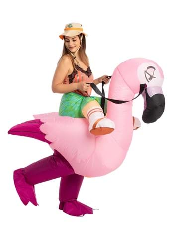 Inflatable Adult Flamingo Ride On Costume