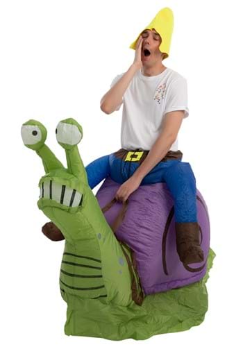 Click Here to buy Adult Inflatable Grumpy Snail Ride-On Costume from HalloweenCostumes, CDN Funds & Shipping