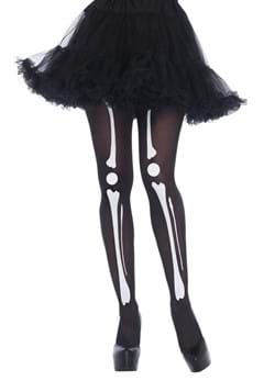 Skeleton Bone Black Tights