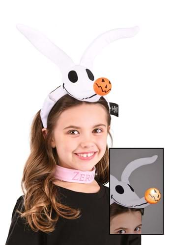 Click Here to buy Nightmare Before Christmas Zero Costume Headband & Collar Set from HalloweenCostumes, CDN Funds & Shipping