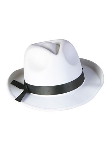 Click Here to buy White Fedora Hat Costume Accessory from HalloweenCostumes, CDN Funds & Shipping