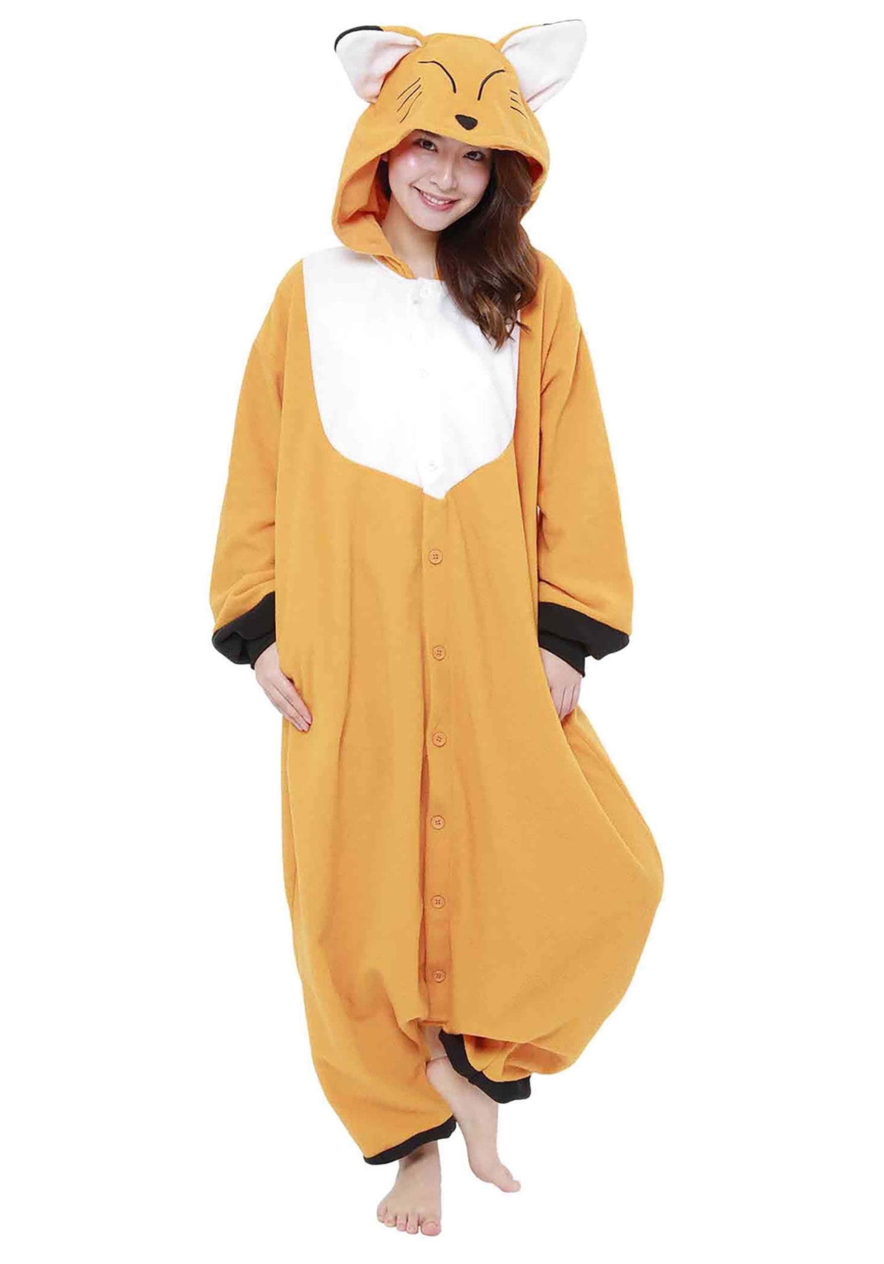 Adult Fox Kigurumi Costume , Halloween Animal Onesies