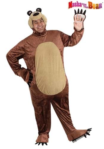 Click Here to buy Plus Size Masha and the Bear Mens Bear Costume from HalloweenCostumes, CDN Funds & Shipping