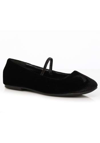 Click Here to buy Black Crescent Witch Ballet Flat Shoes for Girls from HalloweenCostumes, CDN Funds & Shipping