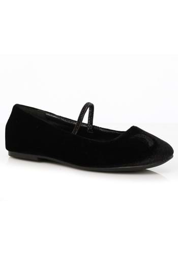 Girls Black Crescent Witch Flat