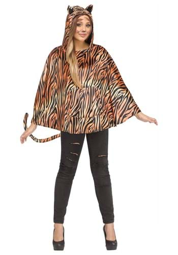 Tiger Poncho Costume for Women