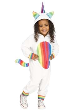 Toddler Girls Rainbow Unicorn Costume