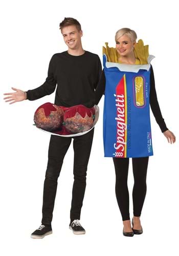 Click Here to buy Couples Spaghetti and Meatballs Costume from HalloweenCostumes, CDN Funds & Shipping