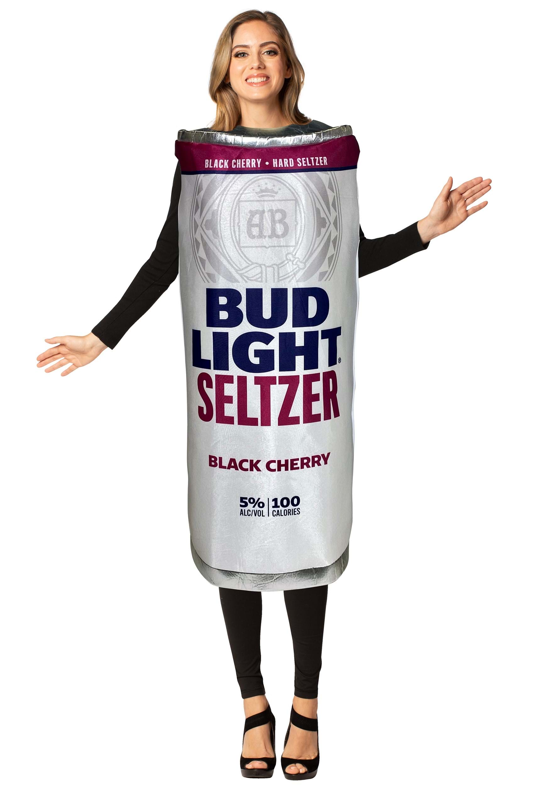 Adult Bud Light Black Cherry Seltzer Can Costume , Beverage Costumes