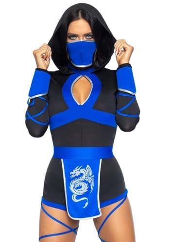 Click Here to buy Sexy Blue Dragon Ninja Womens Plus Costume from HalloweenCostumes, CDN Funds & Shipping