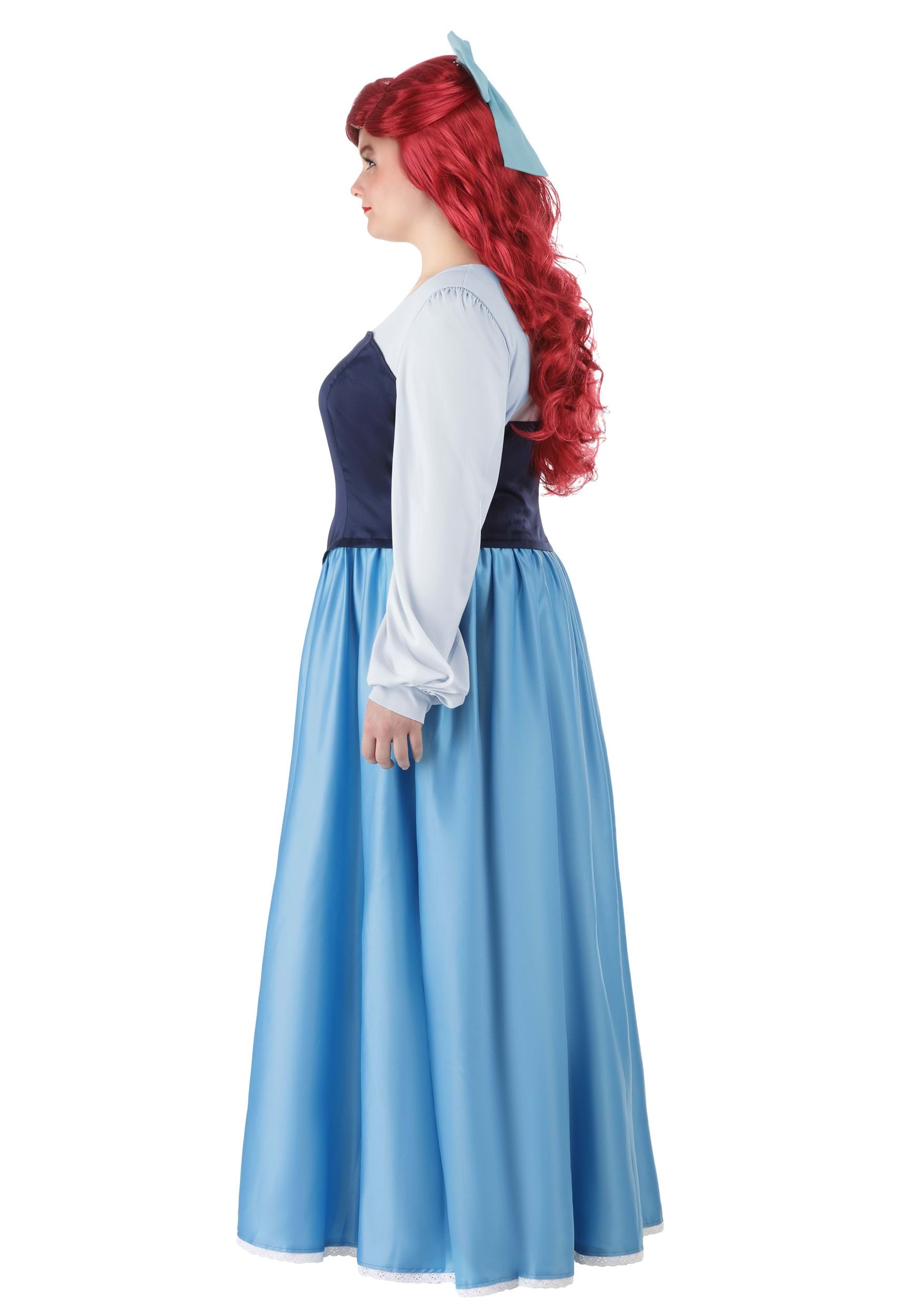 Plus Size Women's The Little Mermaid Ariel Blue Dress Costume