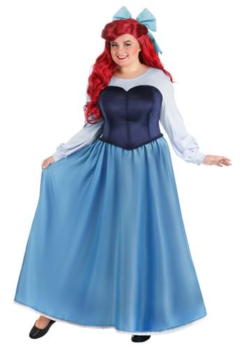 Plus Size Womens The Little Mermaid Ariel Blue Dress Costume