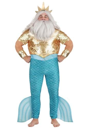 Click Here to buy Mens Plus Size Disney King Triton Costume from HalloweenCostumes, CDN Funds & Shipping
