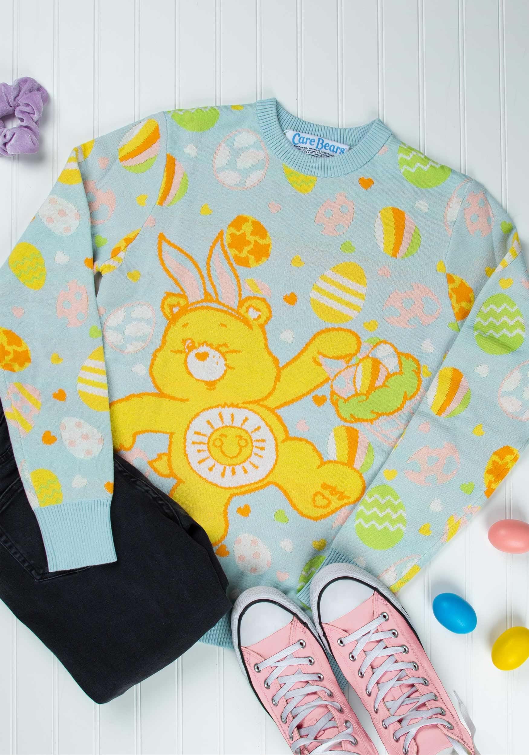 Adult Care Bears Easter Egg Hunt Ugly Sweater