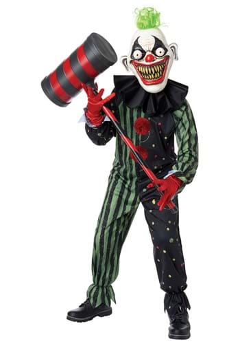 Crazy Eyed Clown Boys Child Size Costume