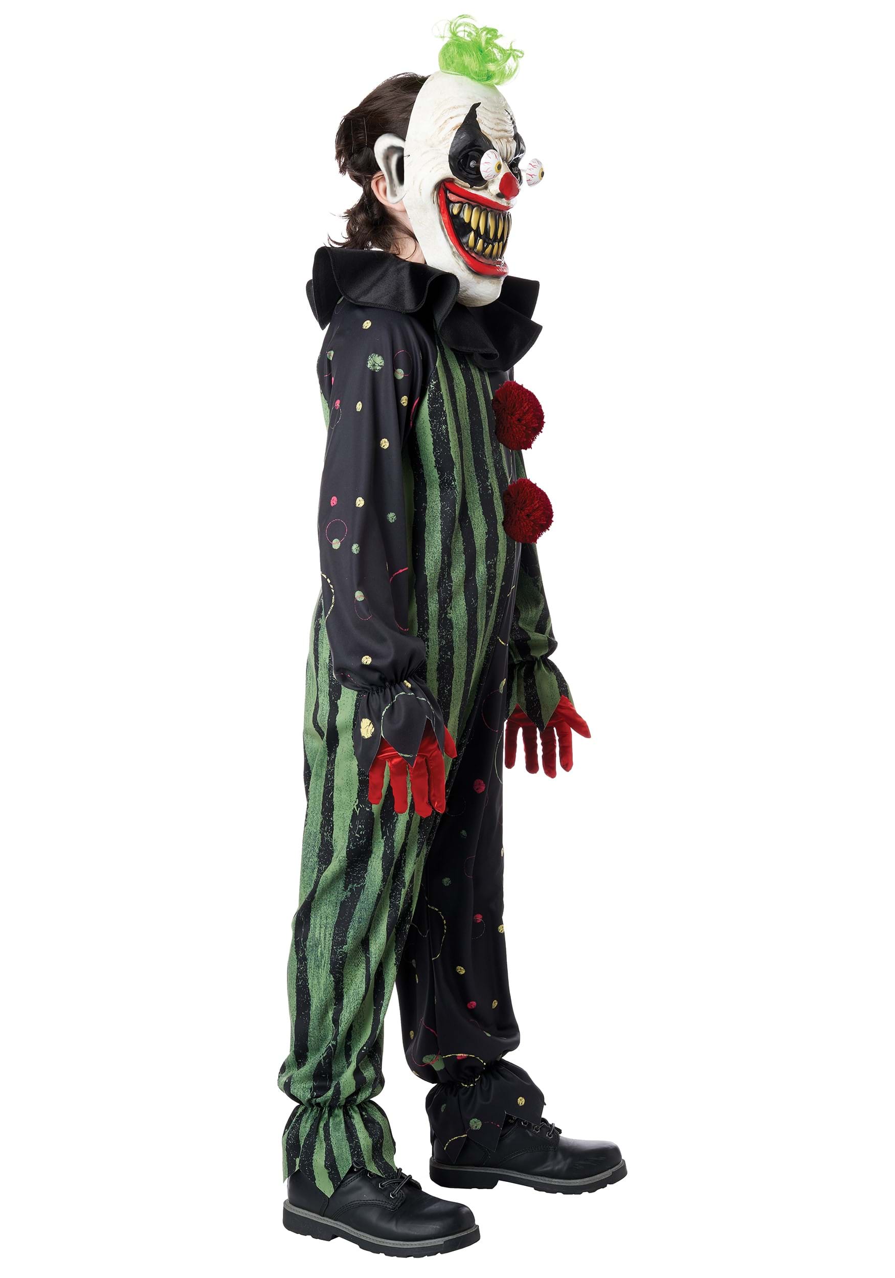 Crazy Eyed Clown Boy's Child Costume