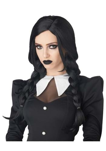 Click Here to buy Dark Gothic Black Braid Wig from HalloweenCostumes, CDN Funds & Shipping