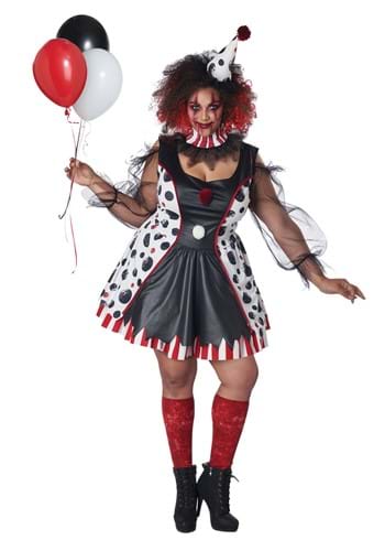 Click Here to buy Twisted Clown Womens Plus Size Costume from HalloweenCostumes, CDN Funds & Shipping
