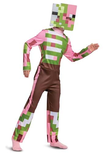 Click Here to buy Minecraft Zombie Pigman Classic Kids Costume from HalloweenCostumes, CDN Funds & Shipping