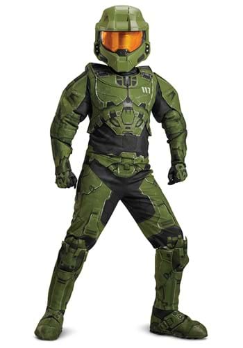 Click Here to buy Halo Infinite Master Chief Prestige Kids Costume from HalloweenCostumes, CDN Funds & Shipping