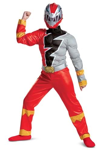 Click Here to buy Power Rangers Dino Fury Red Ranger Kids Costume from HalloweenCostumes, CDN Funds & Shipping