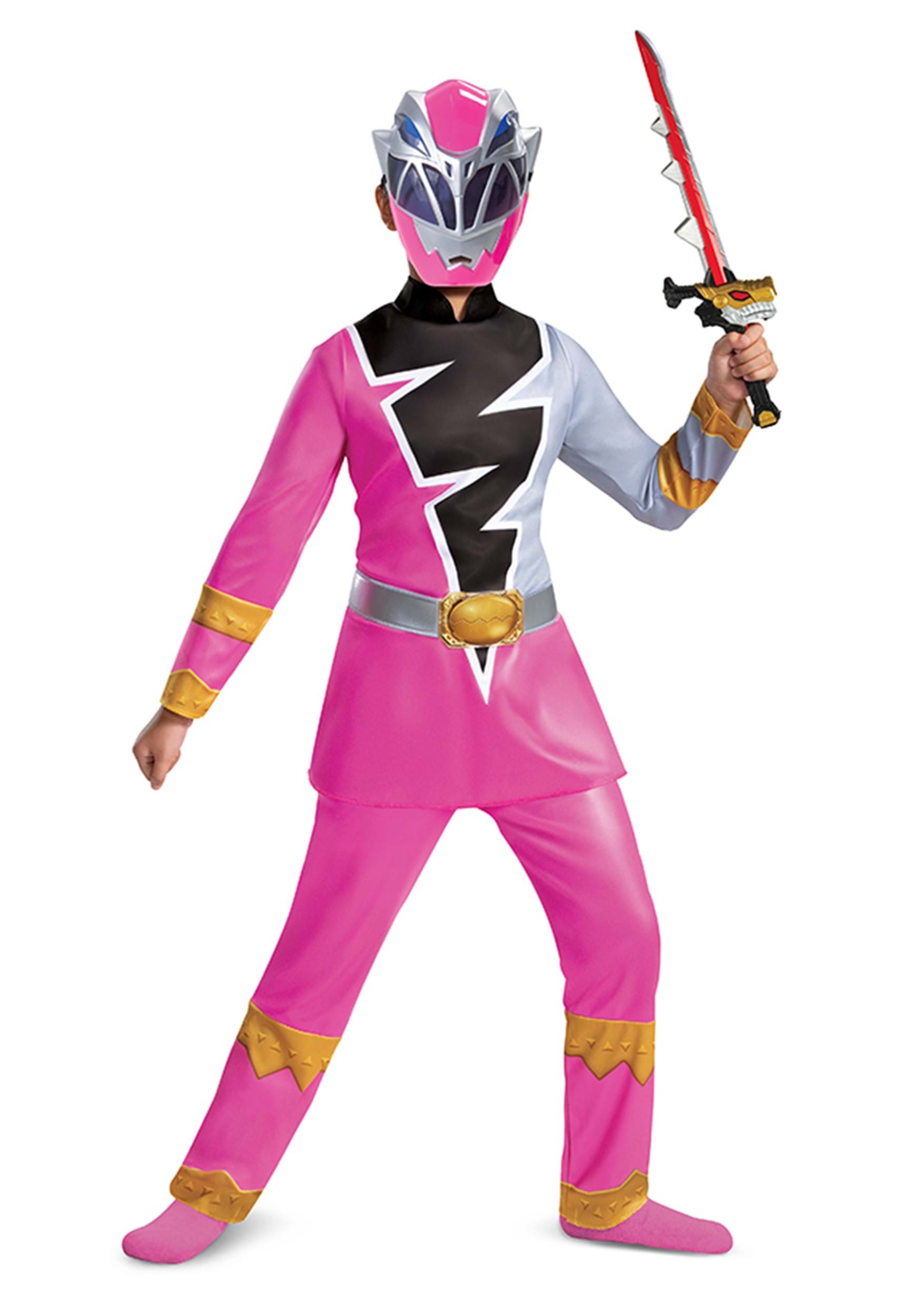 Pink Power Ranger Costume With Helmet
