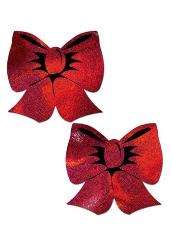 Pastease Red Holographic Bows Pasties