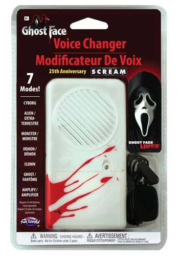 Click Here to buy 25th Anniversary Deluxe Ghost Face Voice Changer from HalloweenCostumes, CDN Funds & Shipping
