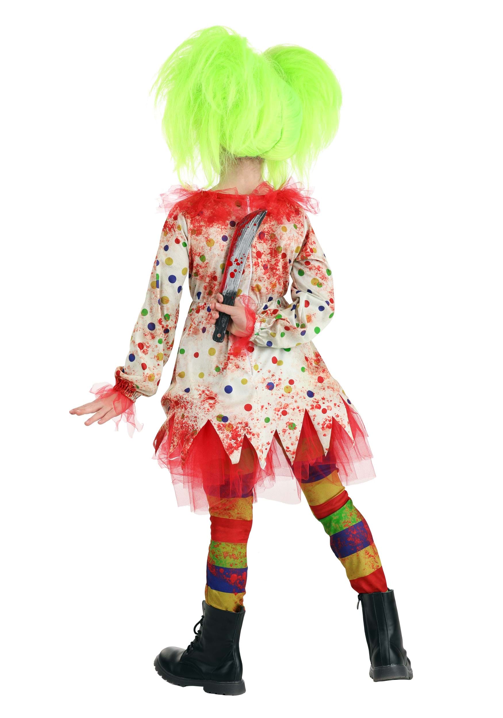 Creepy Clown Girl's Costume
