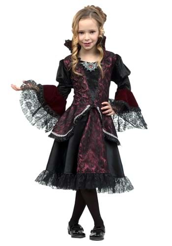 Click Here to buy Girls Lil Victorian Vampire Costume from HalloweenCostumes, CDN Funds & Shipping