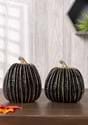 6 Black and Gold Stripe Pumpkins