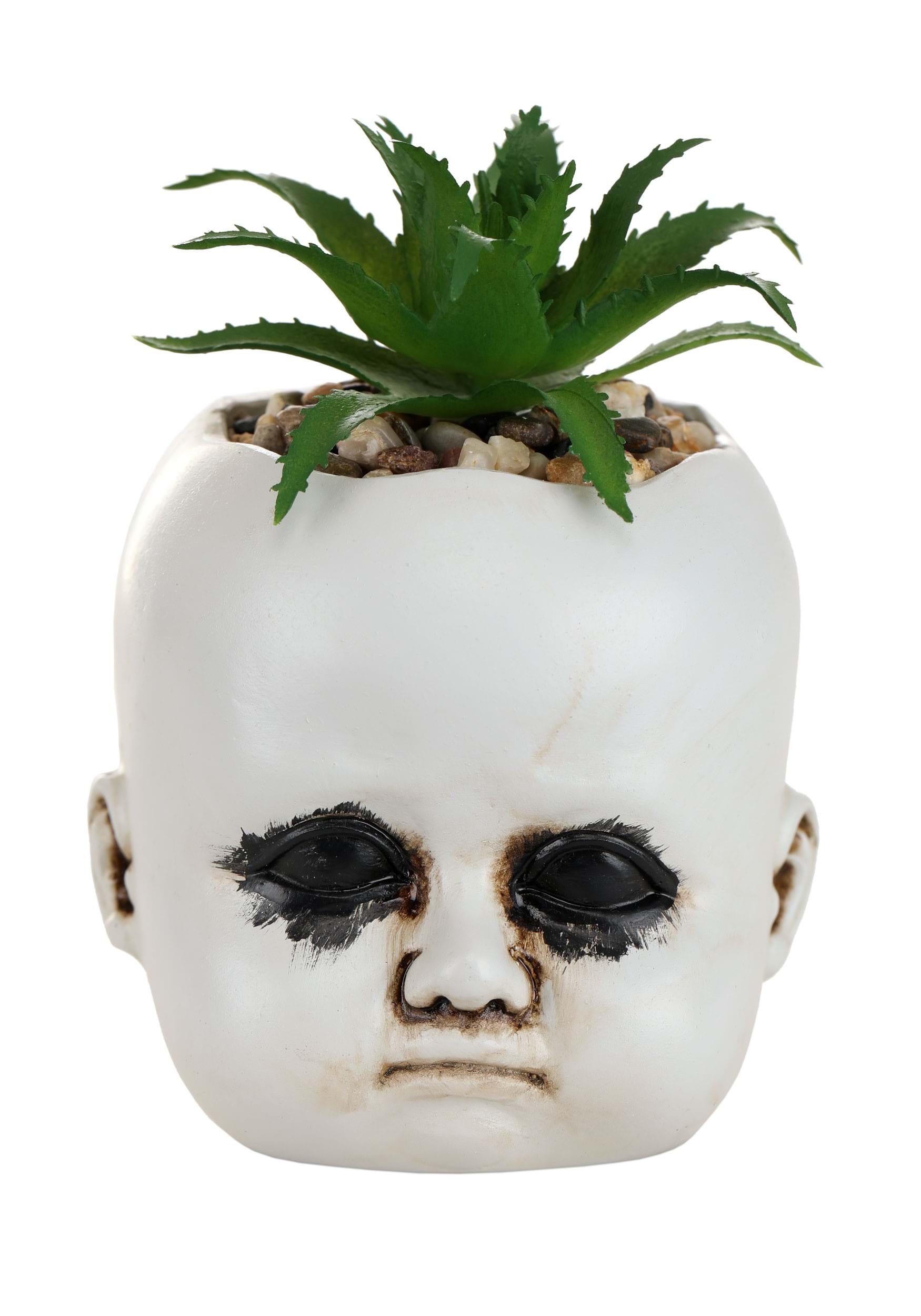 Distressed Doll Plant Holder , Spooky Home Decorations