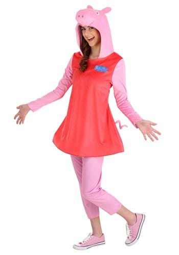 Click Here to buy Womens Peppa Pig Adult Deluxe Costume from HalloweenCostumes, CDN Funds & Shipping