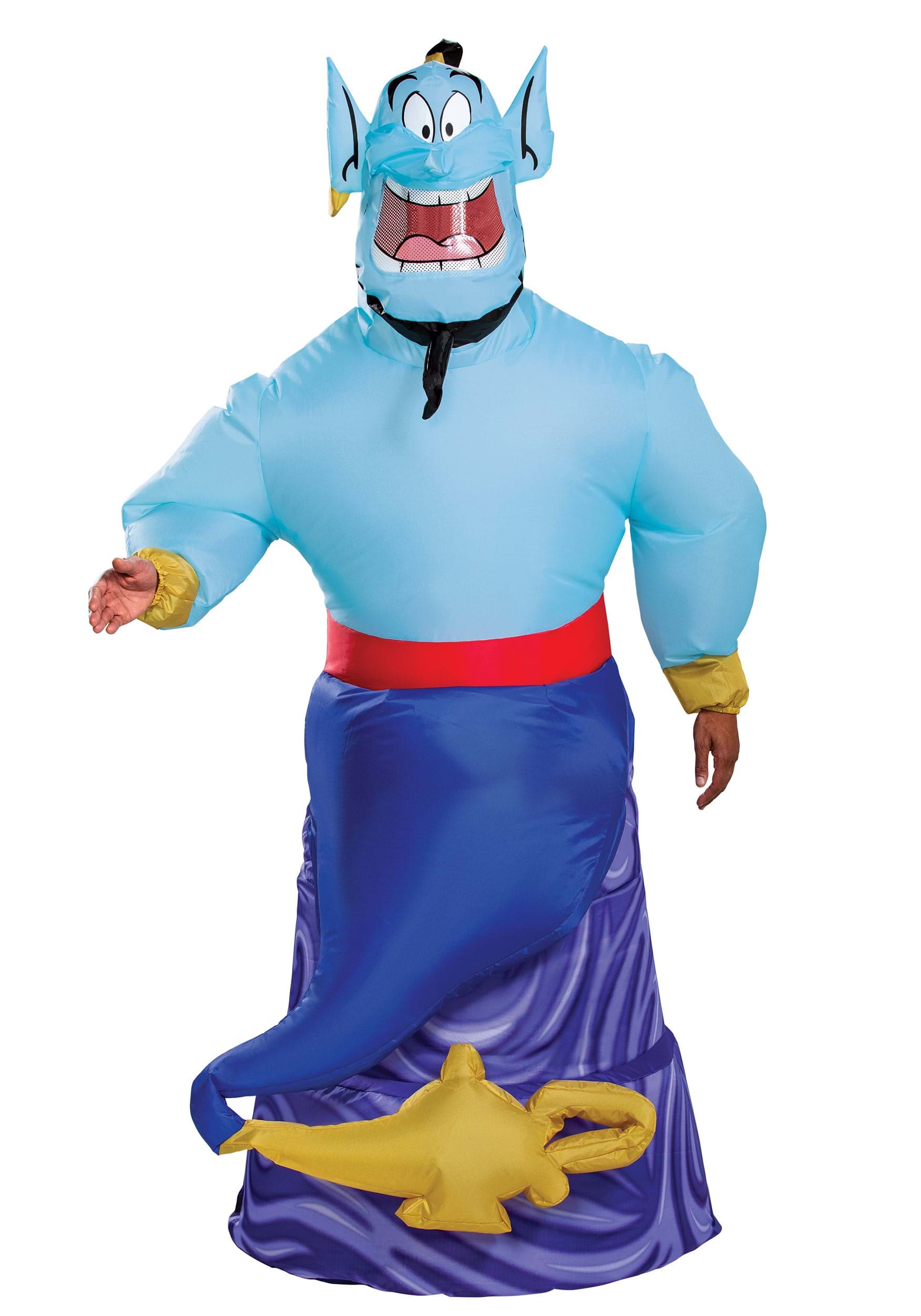 Adult Aladdin (Animated) Genie Inflatable Costume , Disney Costumes