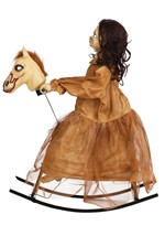 3.5 Ft Animated Rocking Horse w/ Doll Halloween Prop 5