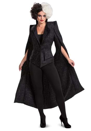 Click Here to buy Adult Cruella Live Action Deluxe Finale Costume from HalloweenCostumes, CDN Funds & Shipping