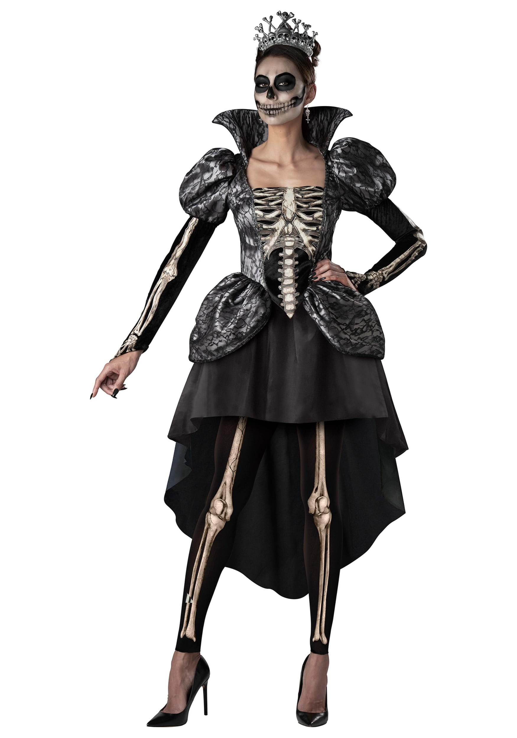 Women's Skeleton Queen Halloween Costume