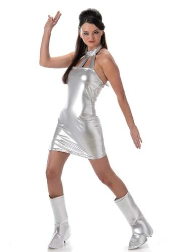 Click Here to buy Sexy Silver Secret Agent Womens Costume from HalloweenCostumes, CDN Funds & Shipping