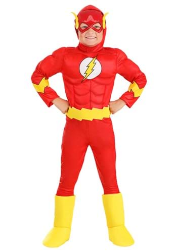 Click Here to buy Kids Flash Classic Deluxe Costume | Superhero Costumes from HalloweenCostumes, CDN Funds & Shipping
