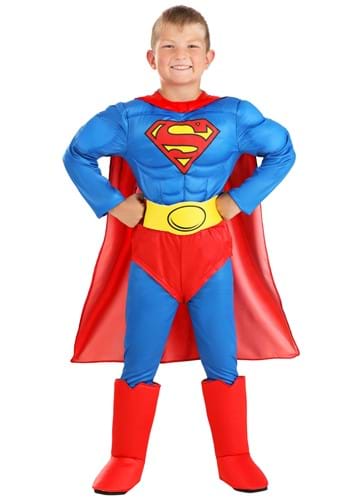 Click Here to buy Kids Classic Superman Deluxe Costume from HalloweenCostumes, CDN Funds & Shipping