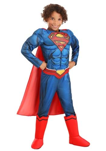 Click Here to buy DC Comics Deluxe Superman Kids Costume from HalloweenCostumes, CDN Funds & Shipping