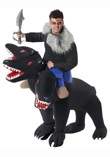 Evil 3 Headed Dog Ride On Inflatable Adult Costume