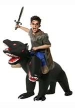 Evil 3 Headed Dog Ride On Inflatable Kids Costume Alt 2