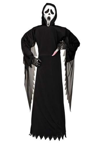 Click Here to buy Standing 6 Foot Ghost Face Halloween Decoration | Ghost Face Accessories from HalloweenCostumes, CDN Funds & Shipping