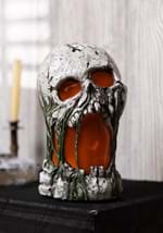 12" Flaming Rotted Skull Animated Prop Alt 1