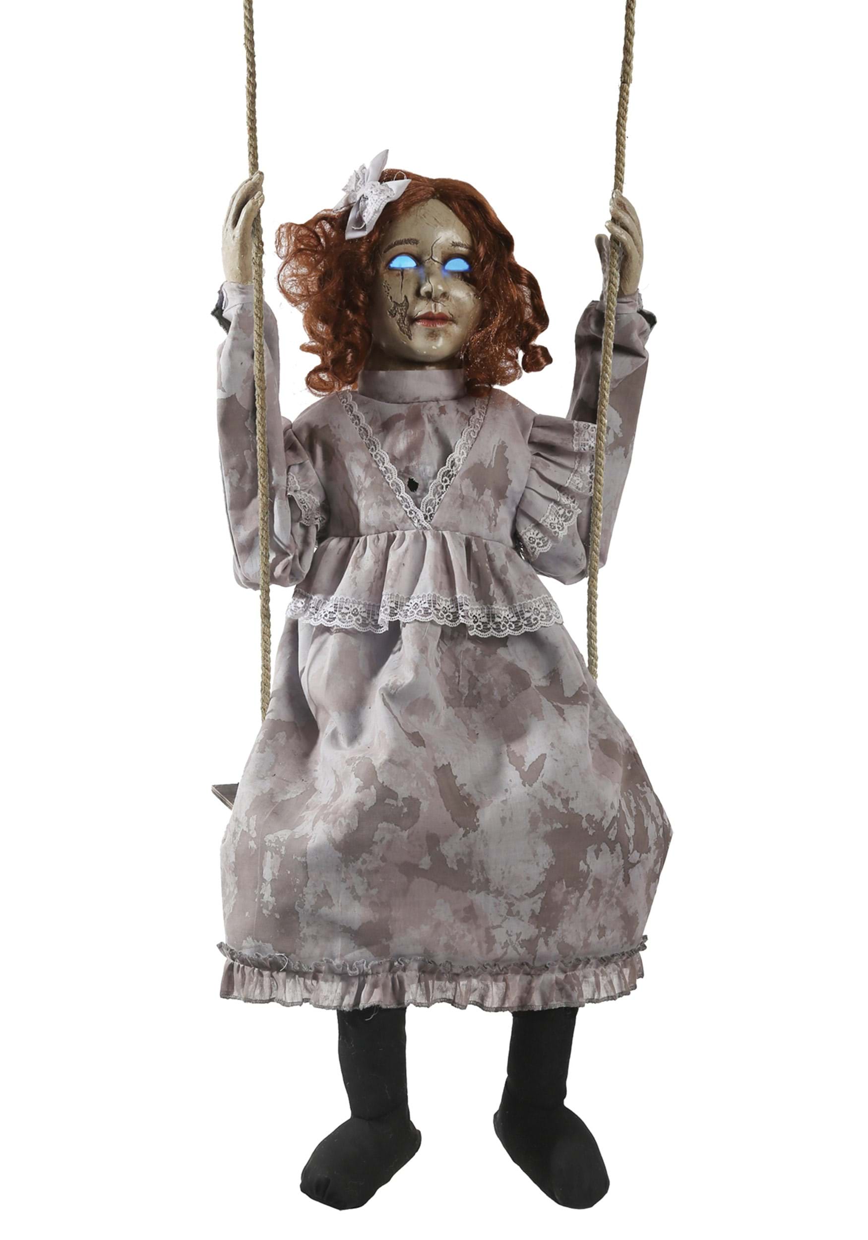 5.4FT Hanging Animated Swinging Decrepit Doll Decoration | Animatronics