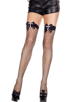 Cross Black Thigh Highs